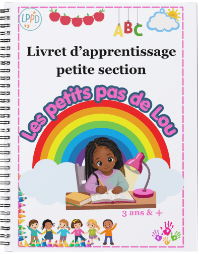 Couverture rose du livret d'apprentissage Petite Section